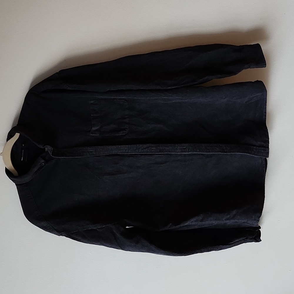 ASOS Design Corduroy Shirt, Black, size Large/Tall, 40 - 42 Chest